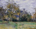 La casa de Piette en Montfoucault 1874 Camille Pissarro paisaje